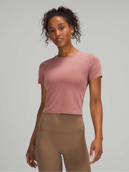 lululemon athletica Tops - Lululemon Open Tie-Back Short Sleeve Spiced Chai